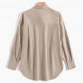 thumbnail image 5 of YANGXINX Womens Dress Shirts Long Sleeve Button Down Elegant Free Collared Work Office Solid Blouses Dressy Casual Relaxed Fit Tops, 5 of 6