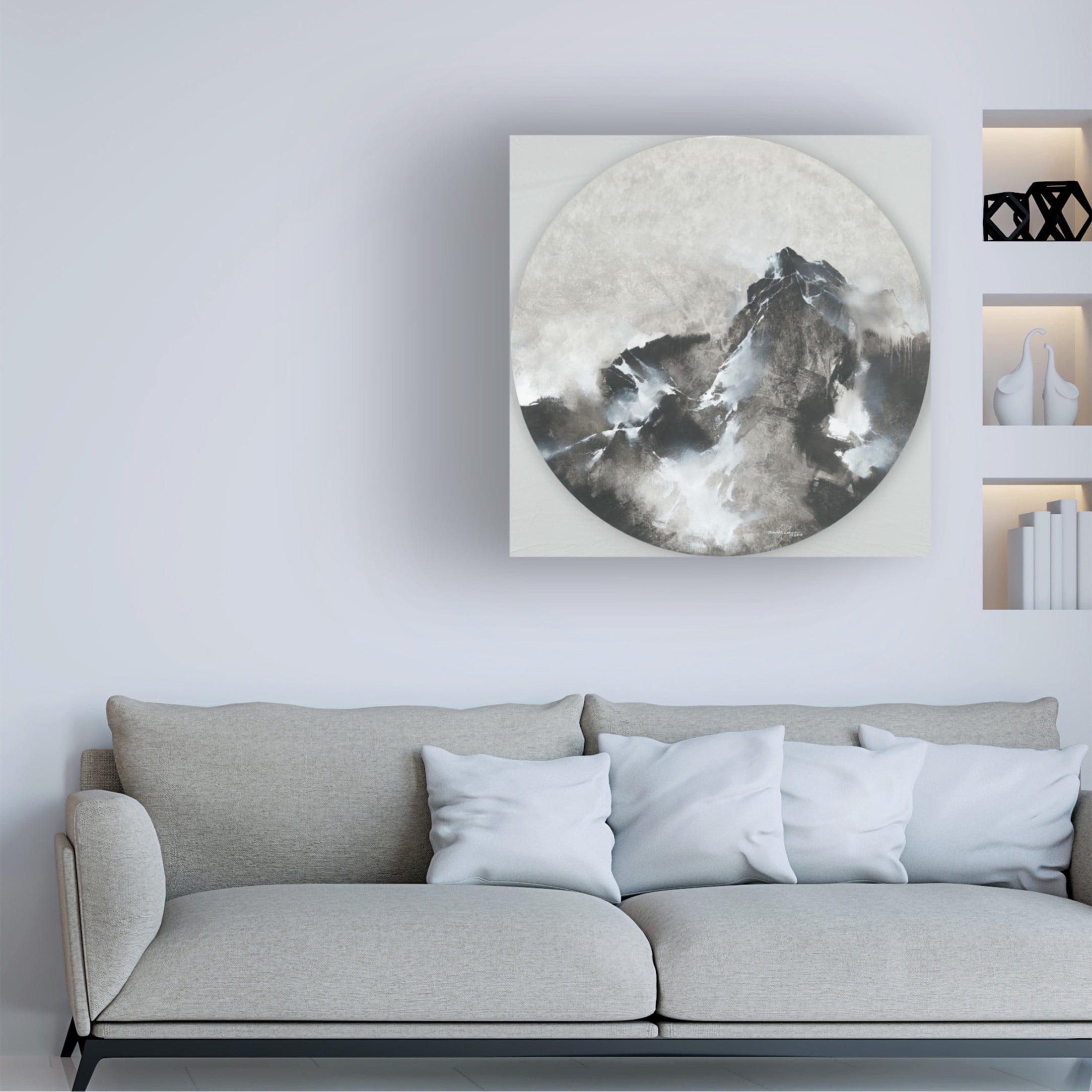 Canvas Wall Art - Thomas Leung 'Mountain Rhapsody' Wall Art for Living Room, Bedroom, or Office Décor by Trademark Fine Art - 18 x 18 Inches