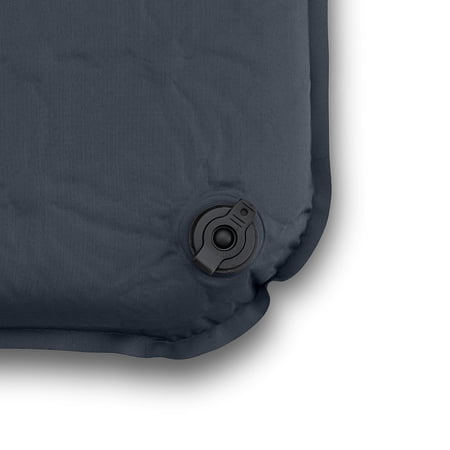 OZARK TRAIL SELF-INFLATING CAMP PAD WITH PILLOW – GREY, ADULT, 78″ L X 25″ W X 2″ H