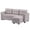 Gray, variant on Bowery Hill Lucca Collection Reversible Storage Fabric Sectional Sofa with Pull-out Bed, Gray