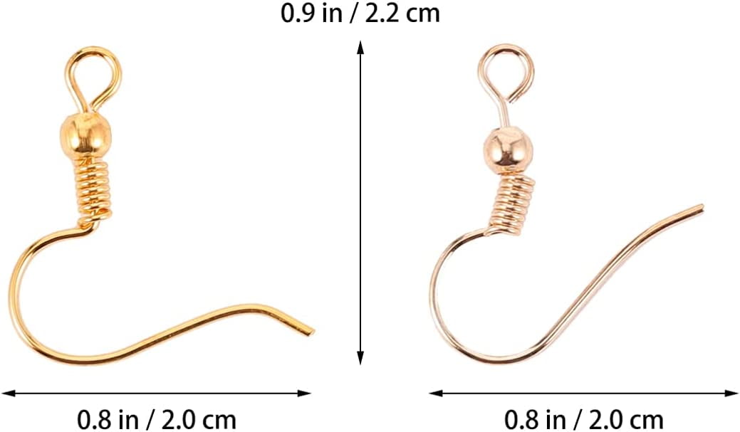 800 Pcs Earring Hooks Earring Hooks Bulk Jewelry Making Earring Hooks  Earring Wires Metal Fish Hook 