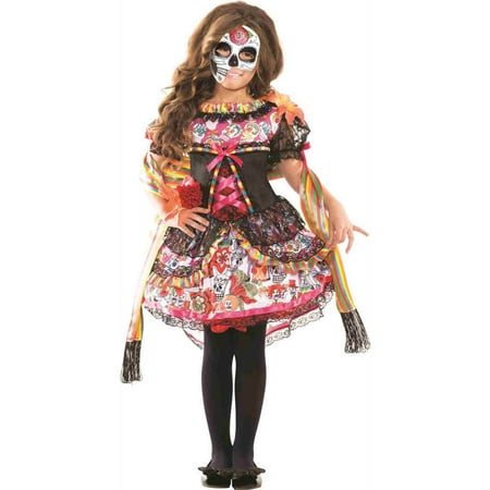 Day of the Dead Fiesta Senorita Kids Costume