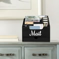 thumbnail image 7 of Wood Desktop Mail Organizer, Mail Organizer Countertop with 4 Compartments and Drawer for File Letter Paper Folder, 7 of 7