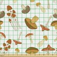 thumbnail image 2 of Ambesonne Mushroom Fabric by the Yard Upholstery, Rural Nature Elements Art, 1 Yard, Vermilion Pale Orange, 2 of 5