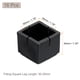 thumbnail image 2 of Protectores de piso para patas de silla, paquete de 16, tapas cuadradas de PVC y fieltro de 30mm(1.18") (Negro), 2 of 7