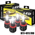 thumbnail image 1 of 4x H9(H11)+H11 LED Headlight 6000K For 2016-19 Toyota Tacoma Hi/Low Beam Combo Plug&Play Car Lamps, 1 of 10