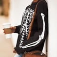 thumbnail image 4 of Womens Sweatshirts Womens Skeleton Sweatshirt Loose Crewneck Long Sleeve Pullover Tops Fall Clothes, 4 of 9
