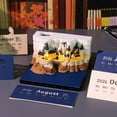 thumbnail image 2 of 2026 3D Castle Desk Calendar With LED Lights, Paper Carving Time Piece Calendar Notepad, Tear-Away Notepad, DIY Paper Carving Art Craft for School/Home/Office, 2 of 9