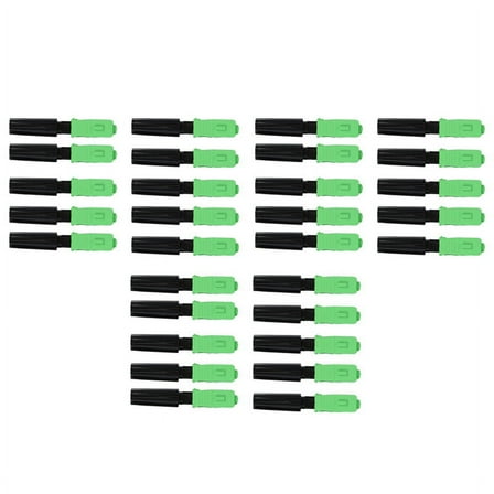 30Pcs Ftth Embedded Quick Connector / Green Plastic Fiber Optic Connector