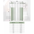 thumbnail image 6 of No Hook Shower Curtain with Snap in Liner, Sage Green and White Gradient Hotel Shower Curtains for Bathroom, Washable Shower Curtain Liner Set with Mesh Top Window, 72"x72", 6 of 6