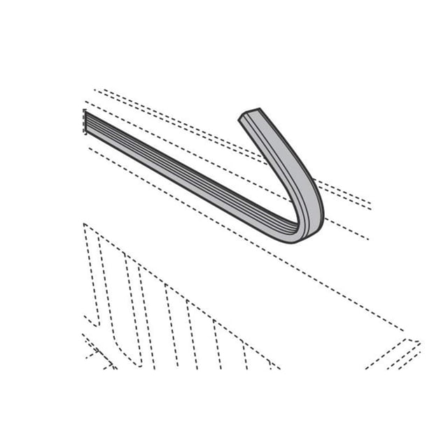 Kit de servicio AUTO PART BAK Industries PARTS-326A0004, con forma de mamparo, estriado grueso, 1,9 cm x 165 cm