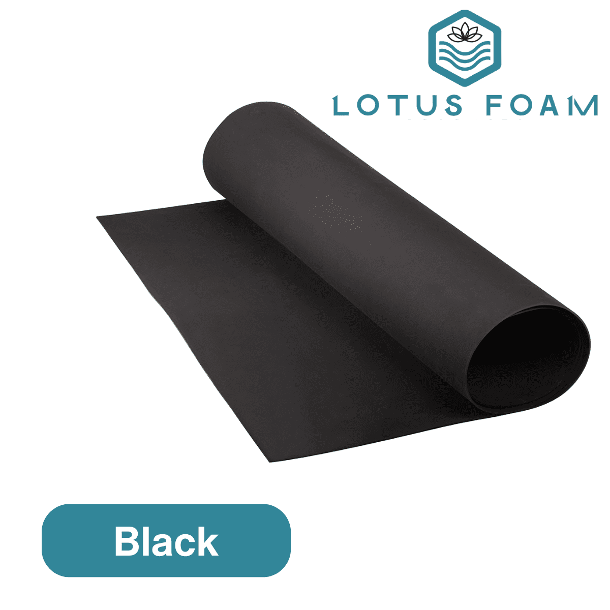 LotusFoam EVA Foam Sheet 3mm – 44"x 85" Craft Foam for Cosplay, Costumes & DIY, High Density 130 kg/m3, Heat Shapeable, Paintable, 35 Colors (Black)