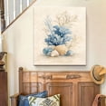 thumbnail image 6 of FLASHLUMI 12x18 Inch Watercolor Coastal Coral & Seashell Still Life Art Print Canvas Wall Art, Beachy Nautical Decor for Living Room Bedroom, No Frame, 6 of 10