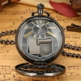 thumbnail image 5 of Train Steampunk Pocket Watch, Quartz Musical Movement Pocket Watch Music Box Fob Watch with Chain, 5 of 7