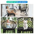 thumbnail image 6 of Macrame Hanging Swing Chairs，Hanging Cotton Rope Hammock Swing Chair for Indoor/Outdoor Home Patio Deck Yard Garden Reading Leisure, 6 of 7