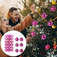 thumbnail image 2 of Christmas Decorations Clearance! 36Pcs Christmas Tree Ornaments Shatterproof Christmas Xmas Tree Balls Bauble Hanging Home Party Ornament Decorations (6CM/2.4'') Hot Pink, 2 of 7