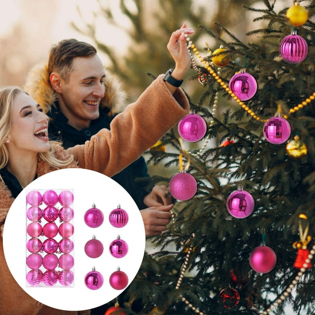 EGNMCR Christmas Ornaments 36-Pack Christmas Ball Ornaments Set, Shatterproof Christmas Bulbs, Hanging Decorations for Xmas Tree, Holiday, Party, Wedding
