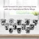 thumbnail image 2 of Karma Gifts - Taza bohemia de 16 onzas en blanco y negro para gatos, bonita taza de café y té, tazas de café de cerámica para mujeres y hombres, 2 of 7