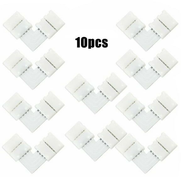 10pcs5050 LED Strip Light Corner Connectors RGB L Shape Adapters 90 Degree Joint