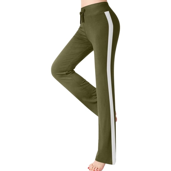 Wovix Women Wide Leg Sweatpants High Waisted Baggy Sweat Active Striped Track Casual Loose Pants with Pockets
