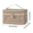 thumbnail image 3 of Neceser Organizador de Cosméticos de Viaje: Neceser Ligero de Malla con Múltiples Compartimentos, Cremallera de Longitud Completa y Asa Resistente para Artículos de Aseo, Uso Diario o Viajes de Fin d, 3 of 6
