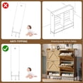 thumbnail image 6 of Shoe Cabinet with 4 Flip Drawers, Freestanding Shoe Storage Organizer with Adjustable Shelves for Entryway, Living Room, Natural, 6 of 6