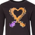 thumbnail image 4 of Inktastic Fire Heart Dragons Long Sleeve Youth T-Shirt, 4 of 5