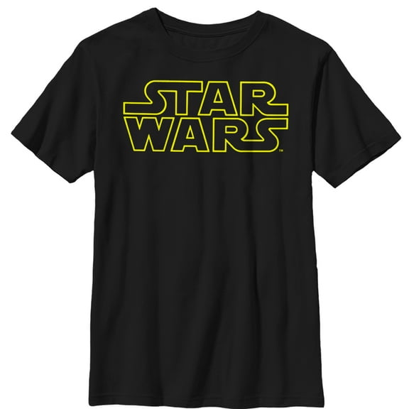 Boy's Star Wars Movie Logo Graphic Tee Black X Large