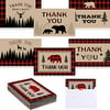 Bear Lumberjack Thank You Cards with Envelopes Lumberjack Baby Shower Thank You Cards Woodland Baby Shower Thank You Notes Bear Themed Supplies Thank You Cards 6 x 4 Inch for Party Weeding (