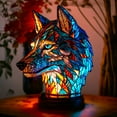 thumbnail image 6 of ACDANC Stained Resin Animal Night Light Resin Stained Glass Bedside Light Home Ornament, 6 of 7