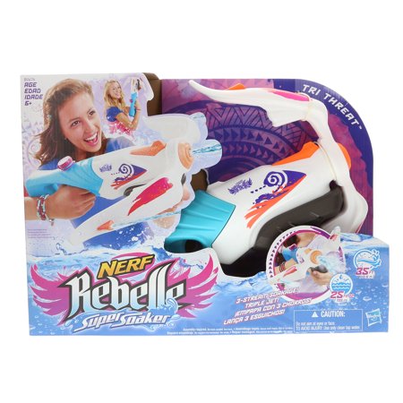 Water Toys Nerf Rebelle Super Soaker Tri Threat Blaster (Multipack of 3)