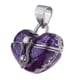 thumbnail image 4 of Colgante urna con forma de corazón esmaltado para cenizas de cremación Púrpura, 4 of 9