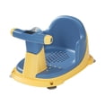 thumbnail image 2 of Lindo asiento de bañera infantil con ventosa, bañera de apoyo sentado con termómetro de agua Silla antideslizante para pequeños Ducha recién Azul Sunnimix Asiento de baño, 2 of 8