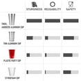 thumbnail image 2 of Arora Juego de vasos de metal anodizado de plata martillada, la mejor taza de aluminio para bebidas frías, taza de 15 onzas, juego de 6, 2 of 7