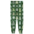 thumbnail image 6 of Wutalume Men's Drawstring Pocket Cuffed Casual Pants with Holiday Christmas Print, Warm Home Sleep Pants for Lounge and Leisure Time,Army Green L, 6 of 7