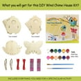 thumbnail image 2 of 4 Pack DIY Bird House Wind Chime Kits for Children to Build and Paint, Wooden Arts and Crafts for Kids Girls Boys Toddlers Ages 8-12 4-6 6-8, Paint Kit Includes Paints & Brushes, 2 of 5