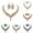 Golden, variant on 1 Set Drop-shaped Wedding Bridal Earrings Necklace Jewelry Set for Brides Women Geometric Rhinestone Necklace Earring Sets for Wedding