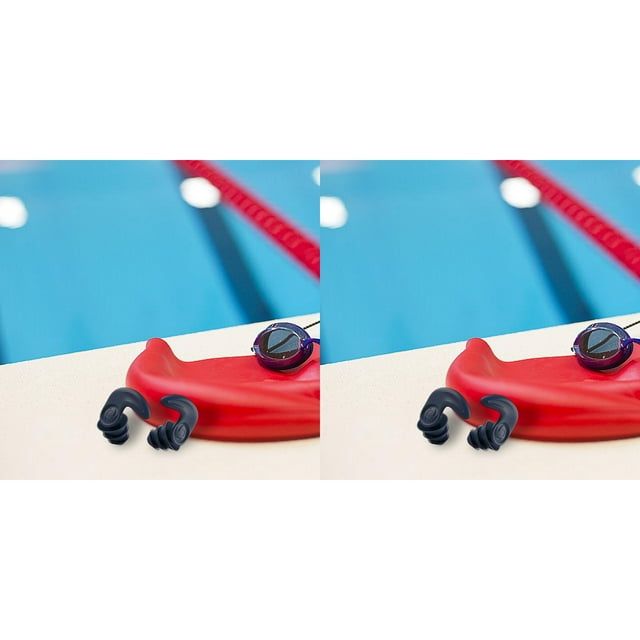2 Paires de Bouchons d'Oreilles de Natation pour Adultes - Bouchons d'Oreilles en Silicone Réutilisables et Étanches pour Surf, Plongée, Sports Nautiques en Piscine, Protection Douce et Confortable pour la Douche, Activités de Plage et d'Océan