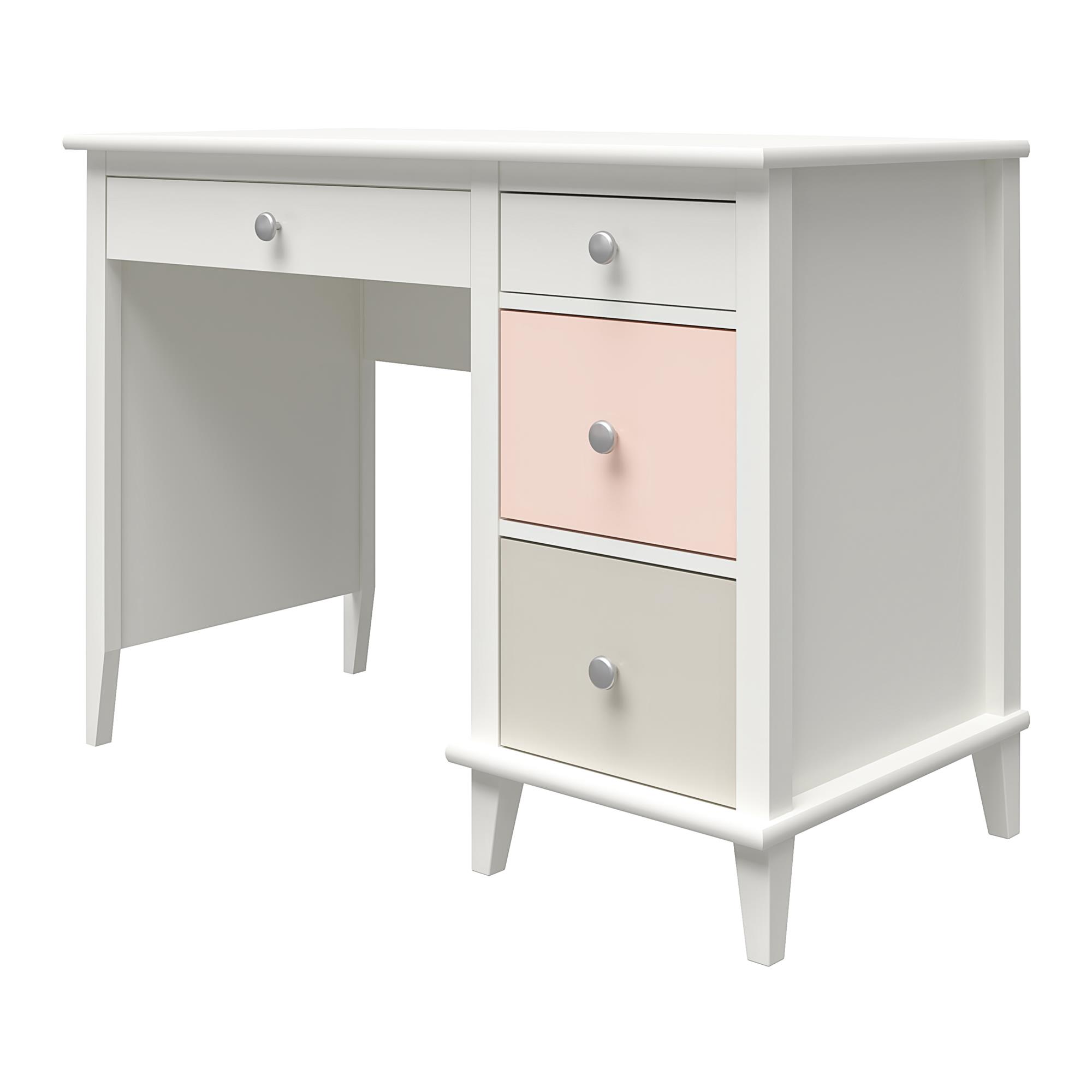 Little Seeds Monarch Hill Poppy Kids’ White Desk, Peach and Taupe ...