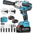 thumbnail image 2 of Cordless Impact Wrench 1/2 inch, High Torque 479 Ft-lbs(650Nm) Brushless Impact ,2500RPM w/2x4.0 , 6 Sockets,8 Drill Bits, High Torque Power Impact Driver for  ,WH700, 2 of 7