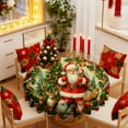 thumbnail image 5 of Loespoir Festive Christmas Tablecloth, Santa Claus Decoration and Vibrant Colors, Holiday Mood Setting Table Cover, Seasonal Table Decor for Family Dinners and Party Settings(D), 5 of 6