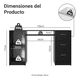 thumbnail image 3 of Escritorio Oficina Para PC Con 3 Cajones 1 Puerta Negro Madesa Alaska, 3 of 11