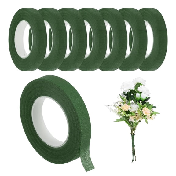 8 Rolls Floral Tape for Fresh Flowers,Tutuviw 0.5 Inch 30 Yard Flower Tape for Bouquet Stem Wrapping,Floral Craft Tap for Floral Arranging Craft Projects Corsages Wedding Bouquet (Green)