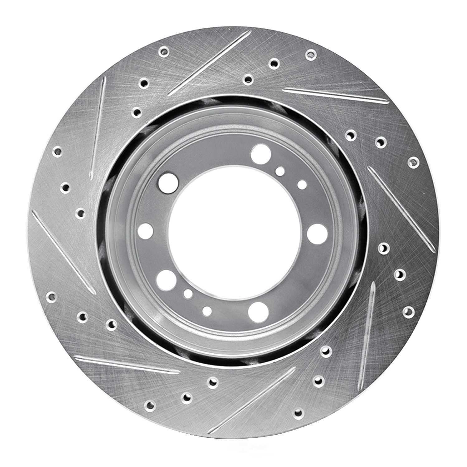 Dynamic Friction Company 631-02030D DFC Brake Rotor - Drilled And Slotted - Silver