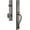 Antique Pewter, variant on Grandeur 849078 Carre Solid Brass Rose Dummy "S" Grip Handleset - Nickel