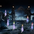 thumbnail image 4 of Mangas de viento fantasma de Halloween con luces LED de cadena que se iluminan para colgar decoraciones de Halloween, decoración de fiesta y patio., 4 of 8
