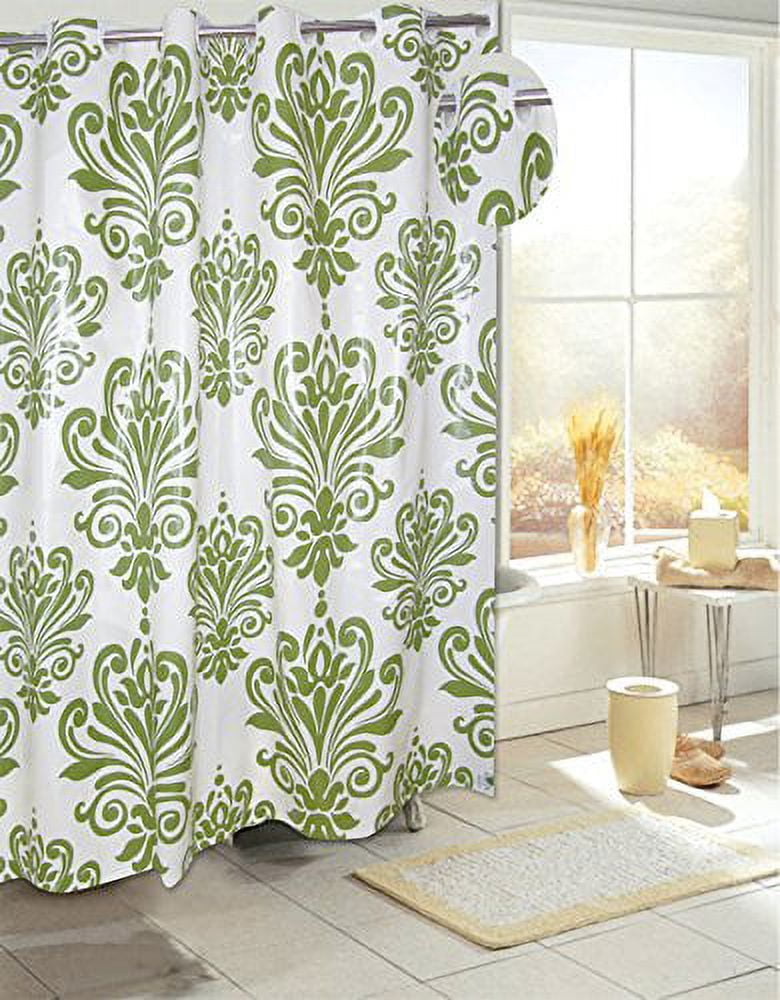 Royal Bath Easy On (No Hooks Needed) PEVA NonToxic Shower Curtain