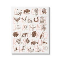 Southwestern Style Alphabet Learning Animals & Insects Graphic Art Gallery Wrapped Canvas Print Wall Art