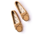 thumbnail image 5 of Minnetonka Women's Kilty Suede Soft Leather Sole Moccasin, Taupe,5 M US, 5 of 8