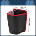 thumbnail image 4 of Unique Bargains Car Trash Can Hanging Front Seats Faux Leather Trash Bin Black Red 1 Pcs, 4 of 6